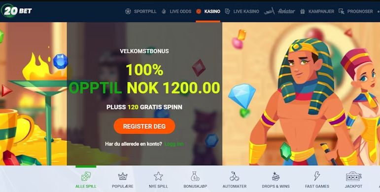 20bet casino norge
