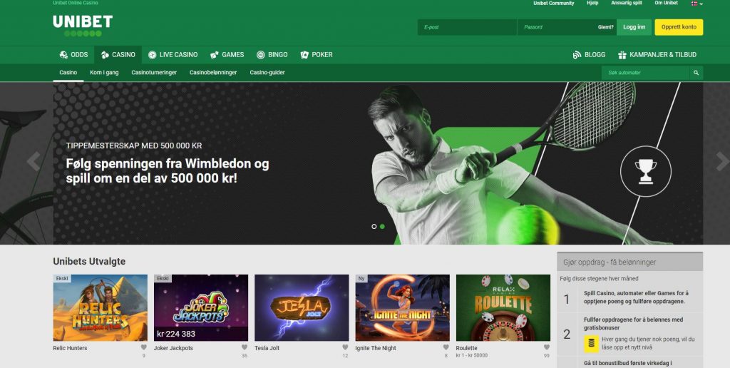 Unibet PengeSpill Norge