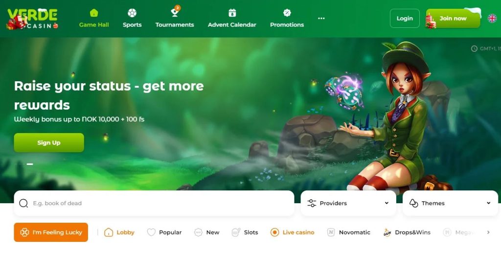 Verde Casino Norge - Få 12 000 kr i bonus + 220 free spins